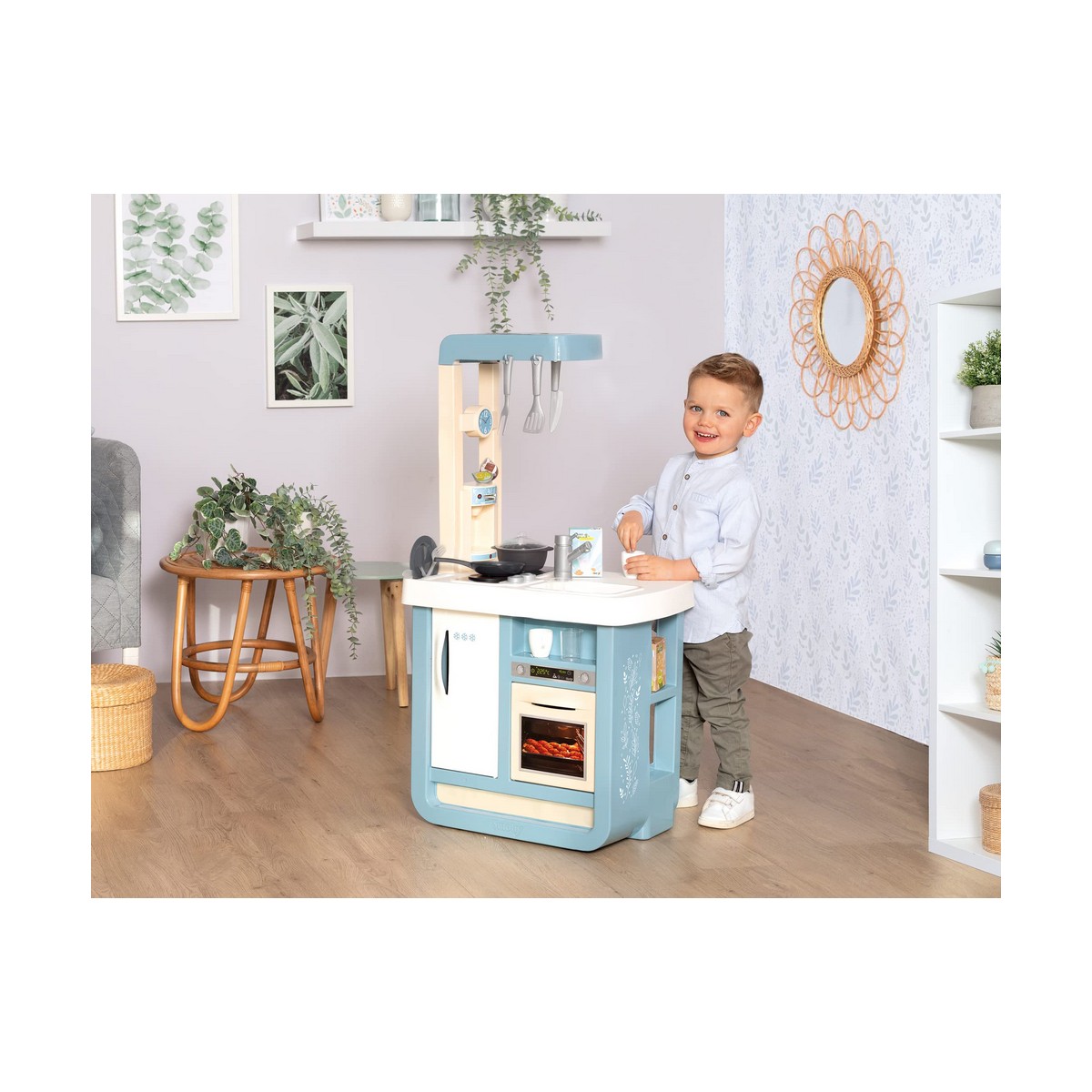 Toy kitchen Smoby Bon Appetit 52 x 32,5 x 95,7 cm Beige Blue - Image 4