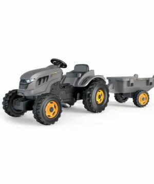 Pedal Tractor Smoby Stronger XXL Grey 161 x 56 cm Trailer