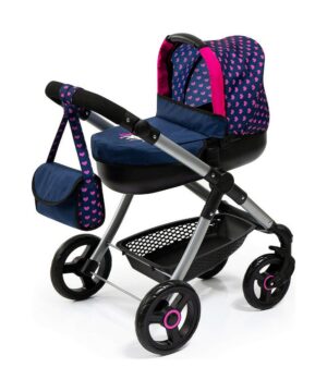 Doll Stroller Reig Stule Pram Navy Blue 63 cm