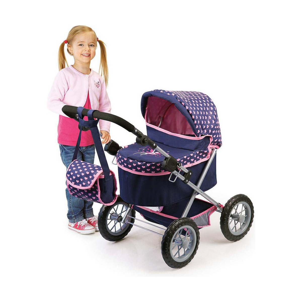 Doll Stroller Reig Trendy Royal Special Version Blue Pink 45 cm - Image 4