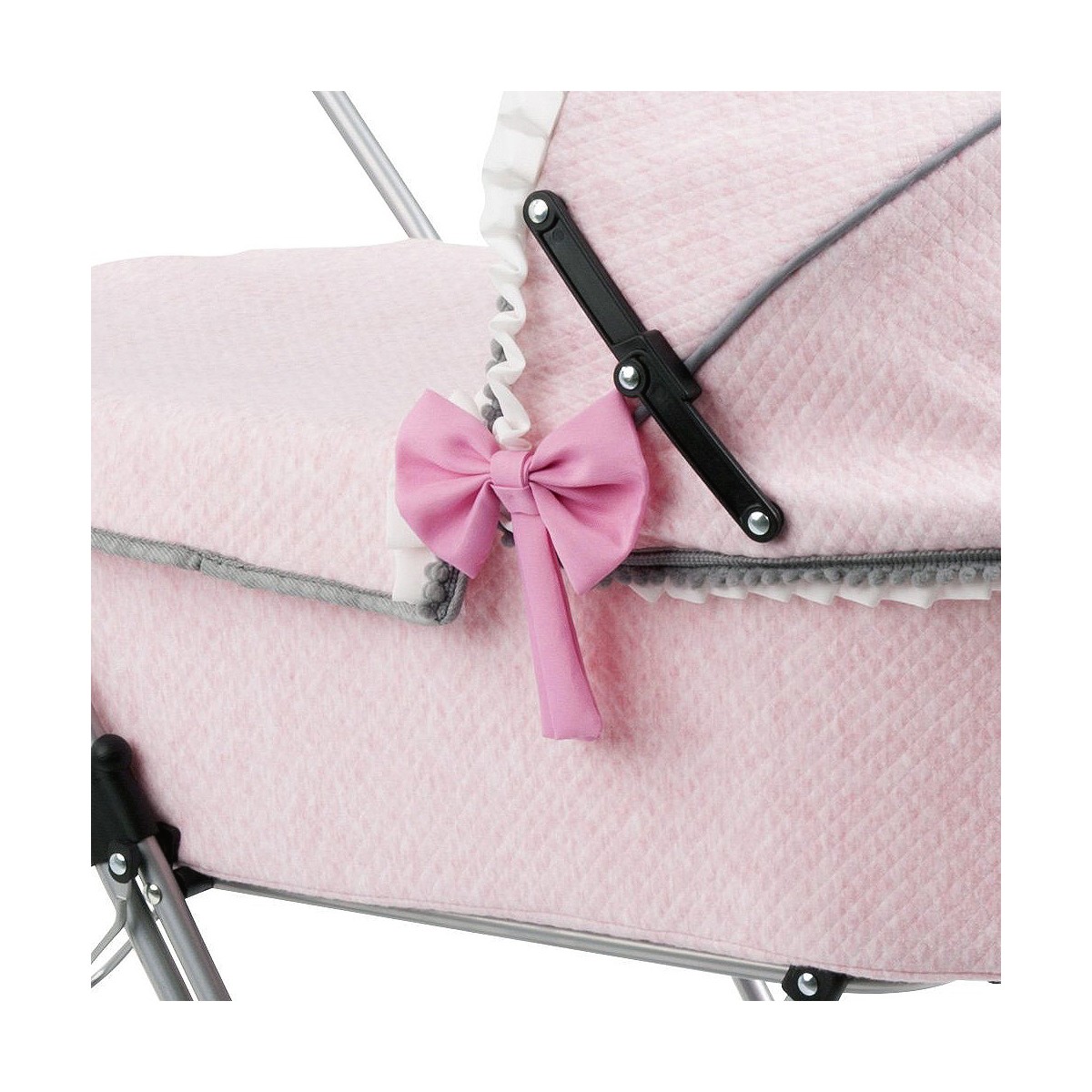 Doll Stroller Reig Dolls Pram Pink 64 cm - Image 3
