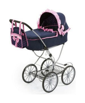 Doll Stroller Reig Dolls Pram Navy Blue 64 cm